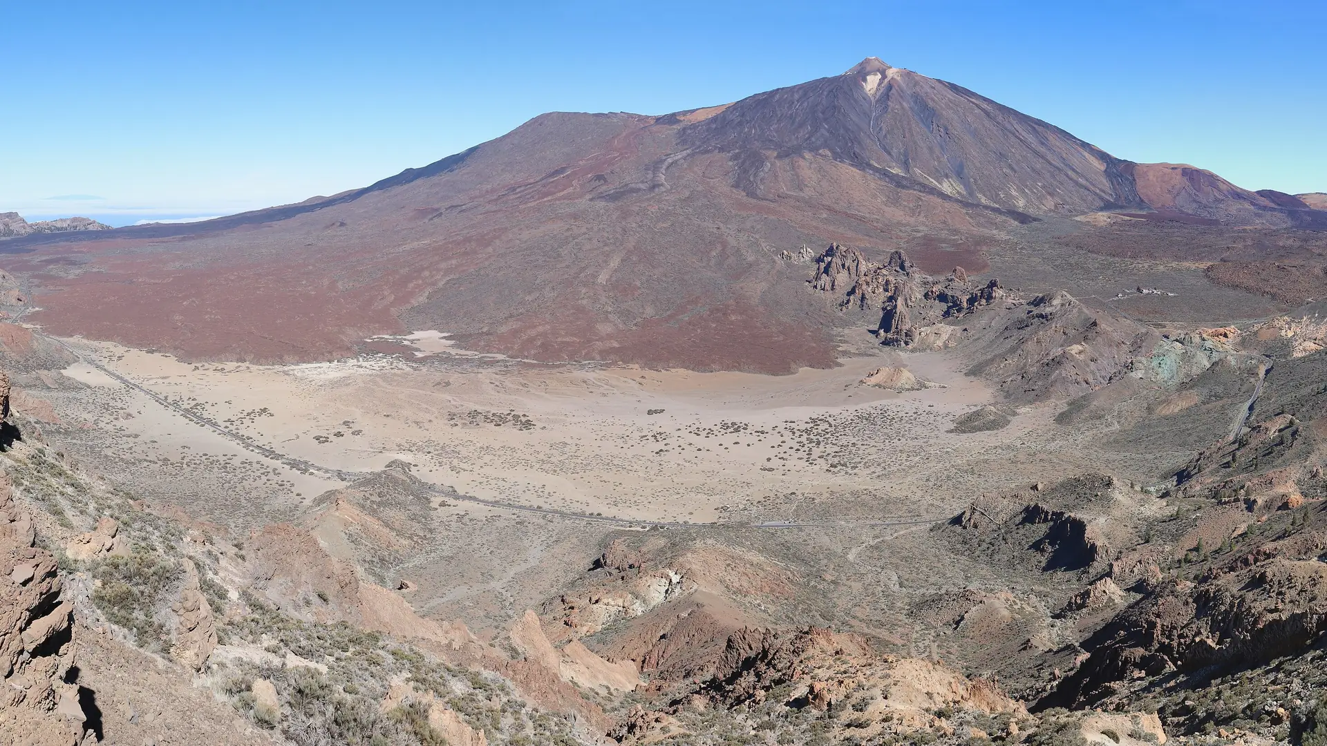 Mount Teide rising above the Las Cañadas caldera in Teide National Park, Tenerife